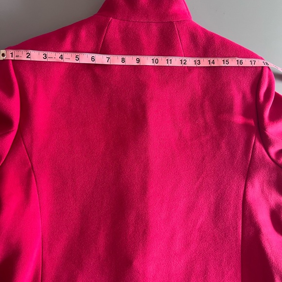 LANDS' END Fuchsia womens Hidden Button Coat Jacket Size 14P - Picture 8 of 11